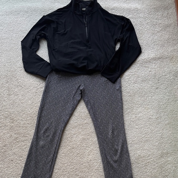 Pants - Bundle of Black and Gray Women's Pants & New black 1/4 Zip Top
